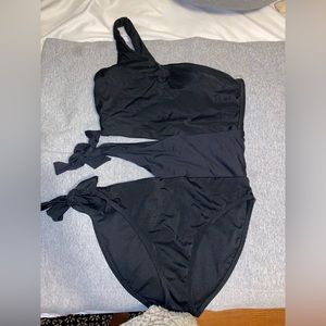 Black one piece swimsuit